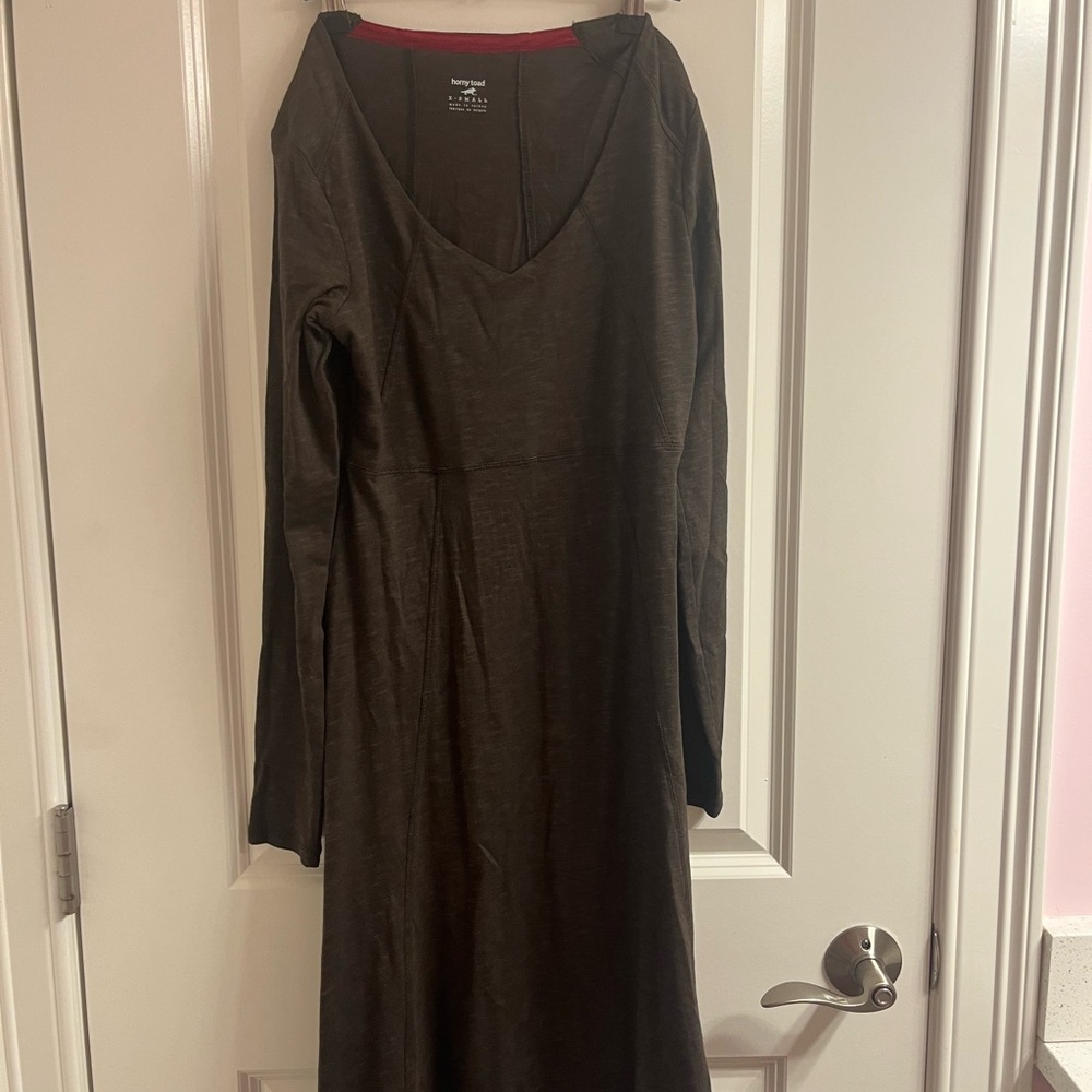 Brown Long Sleeve Dress